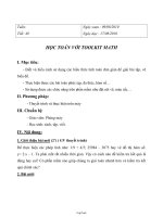 Giáo án Tin học lớp 7 tiết 49: Học toán với Toolkit Math