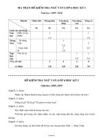 Đề kiểm tra Ngữ văn lớp 6 học kỳ I