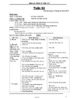 Thiết kế bài dạy lớp 1 - Trường Tiểu học Quang Trung - Tuần 23