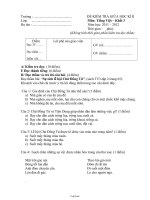 Đề kiểm tra giữa học kì II môn: Tiếng Việt – khối 3 năm học: 2011 – 2012