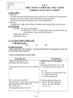Giáo án Vật lí lớp 8 - Tiết 12: Thực hành và kiểm tra thực hành nghiệm lại lực đẩy Acsimét