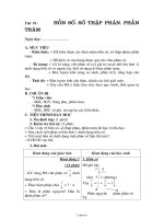 Giáo án Số học khối 6 - Tiết 91: Hỗn số. số thập phân. phần trăm