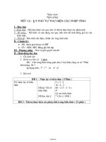 Giáo án Số học lớp 6 - Tiết 15 - Bài 9: Thứ tự thự hiện các phép tính