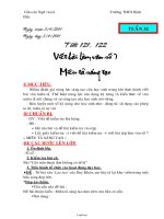 Giáo án môn Ngữ văn lớp 6 - Tiết 121, 122: Viết bài làm văn số 7 - Miêu tả sáng tạo