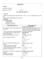 Giáo án Số học 6 - Tiết 59, Bài 9: Quy tắc chuyển vế - Năm học 2009-2010