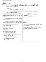 Giáo án tự chọn Ngữ văn 8 tuần 14: Luyện nói kể chuyện theo ngôi kể