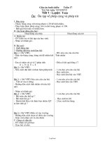 Kế hoạch bài dạy lớp 2 - Tuần dạy 17