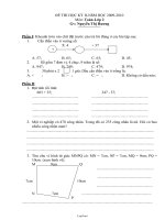 Đề thi học kỳ II - Năm học 2009 - 2010 môn: Toán lớp 2