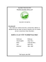 Thực hiện quy trình chăm sóc, nuôi dưỡng, phòng và trị bệnh cho lợn thịt nuôi tại trại vũ hoàng lân, xã an hòa, huyện tam dương, tỉnh vĩnh phúc 