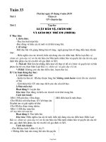 Kế hoạch bài học lớp 1 - Tuần dạy 33