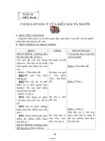 Giáo án môn Ngữ văn 6 - Tiết 45, 46: Cách lập dàn ý của kiểu bài tả người