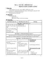 Giáo án môn Lí lớp 6 - Tiết 11 : Lực kế – phép đo lực trọng lượng và khối lượng