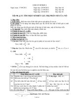 Giáo án môn học Số học lớp 6 - Tiết 98 - Bài 15: Tìm một số biết giá trị phân số của nó