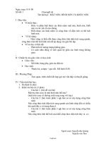 Giáo án môn Toán 12 - Bài: Mặt nón, hình nón và khối nón