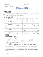 Giáo án Đại số 7 tuần 11 tiết 22: Kiểm tra 1 tiết