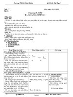 Giáo án môn Hình học lớp 6 - Tiết 19: Tiết 16: Bài 1: Nửa mặt phẳng