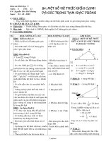 Giáo án Hình học 9 - GV: Tạ Chí Hồng Vân - Tiết 11: Một số hệ thức giữa cạnh và góc trong tam giác vuông