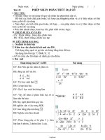 Giáo án dạy Đại số 8 tiết 32: Phép nhân phân thức đại số