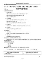 Bài giảng môn học Toán lớp 10 - Tiết 12: Phương trình