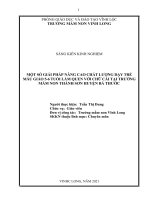 Một số biện pháp nâng cao chất lượng dạy trẻ 5 – 6 tuổi làm quen với chữ cái tại trường mầm non
