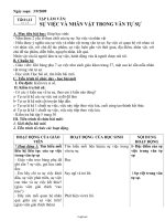 Giáo án Ngữ văn 6 tuần 3 tiết 11, 12 Tập làm văn: sự việc và nhân vật trong văn tự sự