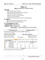 Giáo án Tin học 7 tuần 14 tiết 27+ 28: Thao tác với bảng tính