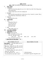 Giáo án Toán Lớp 3 - Bài: Trừ các số có 3 chữ số (có nhớ 1 lần)