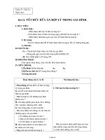 Giáo án Công nghệ Khối 6 - Tiết 54, Bài 21: Tổ chức bữa ăn hợp lý trong gia đình