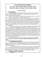 Sáng kiến kinh nghiệm Tổ chức một số trò chơi Toán học lớp 2 nhằm gây hứng thú học tập cho học sinh