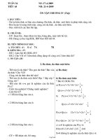 Giáo án môn Đại số lớp 7, kì II - Tiết 65: Ôn tập chương IV