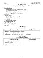 Giáo án Công nghệ Lớp 6 - Tiết 50, Bài 20: Thực hành Trộn hỗn hợp nộm rau muống - Năm học 2010-2011