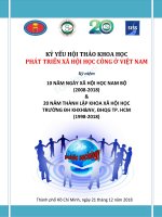 Kỷ yếu Hội thảo khoa học phát triển xã hội học công ở Việt Nam