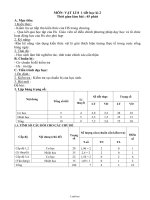 Đề kiểm tra 1 tiết học kì II môn Vật lí Khối 8