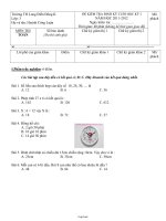 Đề kiểm tra định kỳ cuối học kỳ I năm học 2011-2012 thời gian: 40 phút (không kể thới gian giao đề)