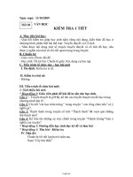 Giáo án Ngữ văn 6 tuần 7 tiết 28: Văn học Kiểm tra 1 tiết