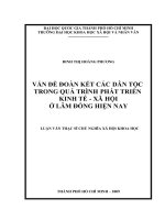 Vấn đề đoàn kết các dân tộc trong quá trình phát triển kinh tế   xã hội ở lâm đồng hiện nay     