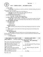 Giáo án lớp 6 môn Vật lí - Tiết 5 - Bài 5 : Khối lượng – đo khối lượng