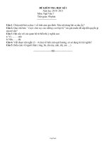 Đề kiểm tra học kì I năm học 2010- 2011 môn: Ngữ văn 7 thời gian: 90 phút