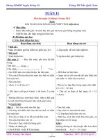 Giáo án Lớp 3 Tuần 11 - Lương Văn Hạnh - Trường TH Trần Quốc Toản