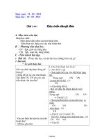 Giáo án môn Ngữ văn lớp 6 - Tiết 111 đến tiết 117