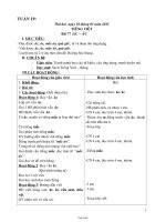 Giáo án Lớp 1 - Tuần 19 - Chuẩn KTKN, BVMT
