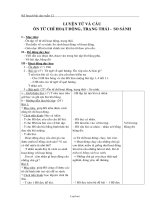 Giáo án Luyện từ và câu Lớp 3 - Tuần 12 - Ôn từ chỉ hoạt động, trạng thái, so sánh