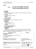 Giáo án Tin học 8 - Tiết 12: Luyện gõ phím nhanh với Finger Break Out - Năm học 2009-2010 - Ngô Thị Thùy Dung