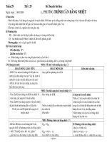 Giáo án Vật lí Lớp 8 - Tiết 29, Bài 25: Phương trình cân bằng nhiệt - Năm học 2009-2010 - Phan Ngọc Lan