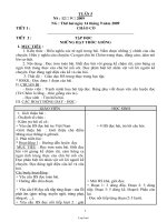 Thiết kế bài học khối lớp 4 - Tuần học 5 năm 2009