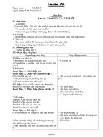 Thiết kế bài dạy lớp 1 - Tuần thứ 26 năm học 2013
