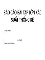 BÁO cáo bài tập lớn xác SUẤT THỐNG kê (điện tử xác SUẤT THỐNG kê) 