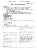 Giáo án môn Hóa học lớp 8 - Tiết 7: Nguyên tố hóa học (tiết 2)