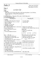 Giáo án Lớp 1 - Tuần 9 - GV: Lê Thị Hoa - Trường Tiểu học Tô Vĩnh Diện