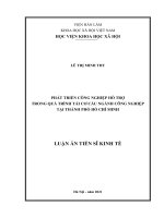 Phát triển công nghiệp hỗ trợ trong quá trình tái cơ cấu ngành công nghiệp tại thành phố hồ chí minh